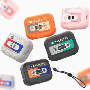 Funda de silicona con diseño de audio musical a la moda <span class=keywords><strong>para</strong></span> <span class=keywords><strong>Airpods</strong></span> 4 / <span class=keywords><strong>Pro</strong></span> <span class=keywords><strong>2</strong></span> con pulsera funda protectora multiusos <span class=keywords><strong>para</strong></span> deportes y gimnasio - Product Image 1