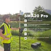 Station de base RTK SMA20 Pro, récepteur GNSS, équipement de topographie terrestre GPS, connexion avec drones/UAV, 1408 canaux, NOAA/PPK