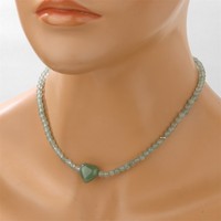 Collier en tungstène perlé Mengte 2026 avec pendentif cœur en pierre, chaîne de perles d'été, style luxe léger, cadeau d'anniversaire parfait pour femme