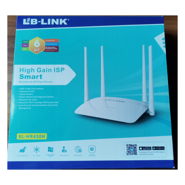 LB-LINK BL-WR450H 300Mbps Global Version Smart Wireless Router High Gain