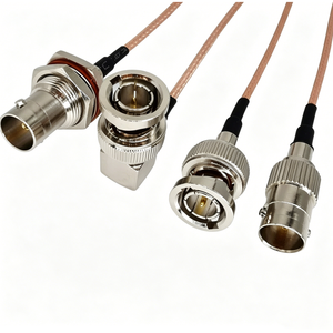 Adaptateur RG179 <span class=keywords><strong>Micro</strong></span>-câble 75 Ohm BNC Mâle Droit/Angle Droit vers BNC Mâle/Femelle Connecteur <span class=keywords><strong>Jack</strong></span> pour Caméra Vidéo 3G HD SDI - Product Image 2