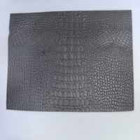 Prix d'usine Cuir PVC souple gaufré effet crocodile bicolore 1mm élastique pour ameublement, textile de maison et décoration
