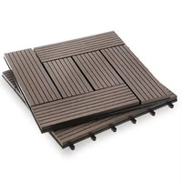 Umweltfreundliche WPC Ineinandergreifende Terrassendielen Holz-Kunststoff-Verbund Schimmelresistente Bodenbelagsfliesen