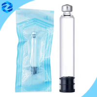 Flacon vide en verre borosilicate neutre avec bouchon en caoutchouc et capuchon en aluminium