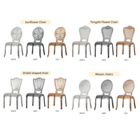 Chaises d'événement de fête de mariage imperméables élégant ensemble de table blanc clair pour jardin extérieur, café, restaurant
