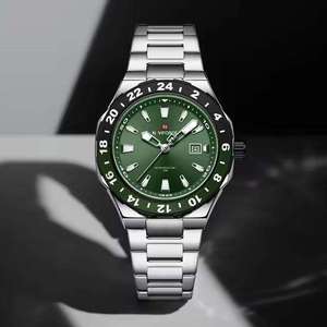 นาฬิกาข้อมือผู้ชาย Naviforce รุ่น NF9249 9249 เรืองแสง แสดงวันที่ แฟชั่น ควอตซ์ กันน้ำ สายสแตนเลส สำหรับผู้ชาย - Product Image 6