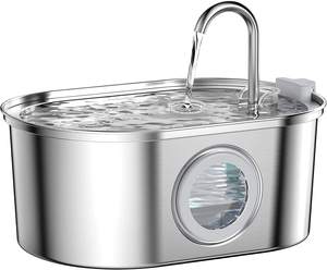 Distributeur d'eau automatique pour animaux de compagnie en acier inoxydable de 3,2 L - Product Image 1