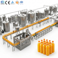 Mesin Pengisian Botol Otomatis Penuh 20000-36000BPH, Mesin Pengisian Jus Putar dengan Sistem Pencampuran, Lini Produksi