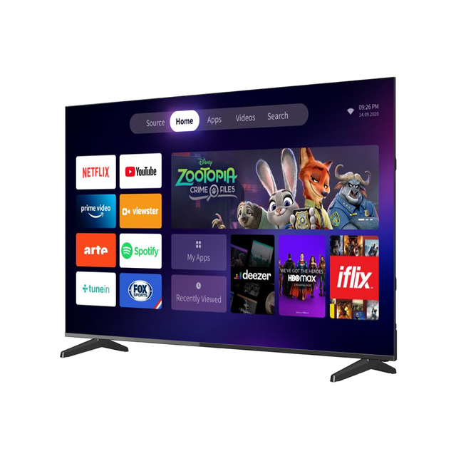 4K Tvo43 Inch Frameless LED Smart TV OEM Standard Black and White PAL Old TV with Blacken