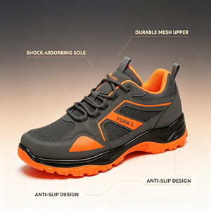 Nuevos Zapatos Deportivos y para Caminar para Hombre, Color <span class=keywords><strong>Naranja</strong></span>, Transpirables, con Cordones, para Todas las Temporadas, para Fitness - Product Image 5