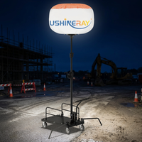 Station d'alimentation portable sur chariot personnalisée 500W pour éclairage LED de ballons 360° °   Lampe gonflable pour travaux extérieurs hors réseau et secours d'urgence