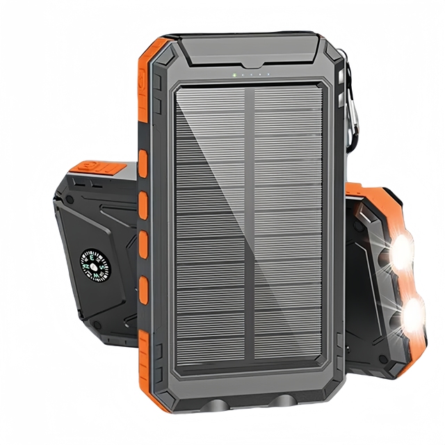Waterproof Outdoor Solar Power Bank 20000mAh Dual USB Travel Outdoor Solar Mobile Phone Charger Solar Powerbanks for Camping