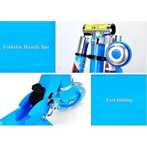 Trottinette pour enfants en aluminium réglable à 3 roues, avec lumière et son, pliable, jouet d'extérieur pour enfants - Product Image 3