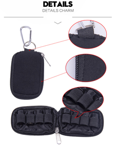 Nhà Máy Bán buôn nhỏ thời trang Neoprene Túi mỹ phẩm & Trường hợp với dây kéo đóng cửa Keychain Pouch 8 mẫu lọ moq 50 cái - Product Image 5
