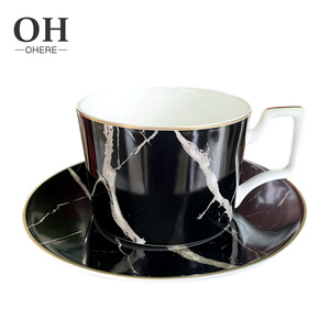 ชุดถ้วยกาแฟและจานรองสไตล์ยุโรปลายกระดูกจีนชุดจานชามกาแฟชาและกาแฟสุดสร้างสรรค์สำหรับบ้านและคาเฟ่ - Product Image 4