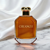 Bouteille de parfum vide de luxe transparente personnalisée de 100ml en verre avec boîte et vaporisateur de haute qualité