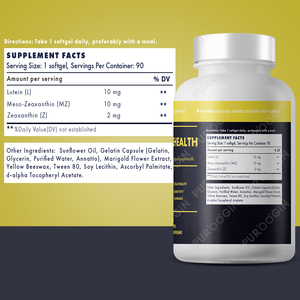 OEM Suplementos diarios para la salud ocular 90 cápsulas de cápsulas blandas Triple carotenoide Vitaminas para adultos-No para mujeres embarazadas - Product Image 2