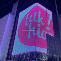 IP67 RVB p 100 écran à mailles souple led rideau à mailles flexible en maille pour l'affichage publicitaire