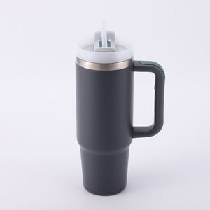 <b>40oz</b> H2.0 <b>Handle</b> Travel Car <b>Tumbler</b> Stainless Vacuum Mug Lid Straw Non-Slip ODM Custom Design - Product Image 1