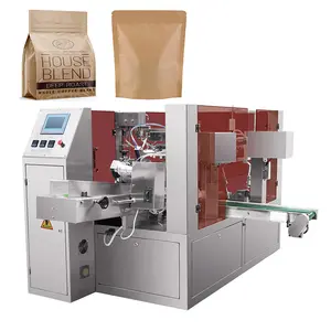 Premade pouch doy valve kraft paper bag fill seal packing machine