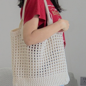 Sac de courses tissé brodé couleur unie éco-responsable - Pliable, imperméable et robuste pour charges lourdes, utilisation quotidienne durable - Product Image 6