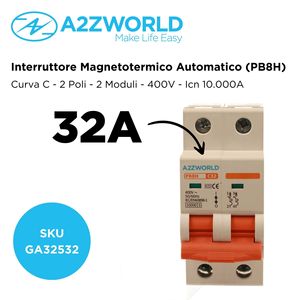 Interrupteur magnétothermique automatique WiFi 2P 2M 10000A C32A AC 400V IP20 Certifié CCC en cuivre Gamme de 63A - Product Image 2