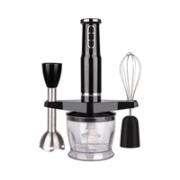 Mixeur Plongeant Commercial 3 Vitesses avec Moteur DC, 4 Lames, Récipient en Plastique de 500 ml, Sans BPA, Électrique 600W, US
