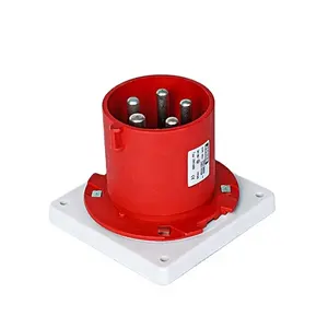 3Pin 4Pin 5Pin 230V 400V 16A 32A IP67 Panel Mounted Inlet Waterproof Industrial Plug Socket Connector High Quality