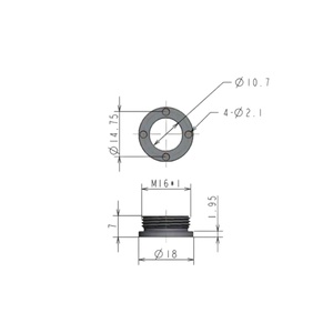 Module de serrage à <span class=keywords><strong>point</strong></span> zéro <span class=keywords><strong>AMF</strong></span> 6215RP-250, version à vis en acier inoxydable 0,5 kg pour le maintien d'outils CNC - Product Image 6