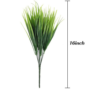 Césped artificial de 7 puntas, flor de plástico, hierba de primavera, planta de pared, planta verde, joyería, partición, flor, decoración de jardinería - Product Image 4