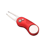 Fourche pop-up automatique d'outil de réparation de divot de golf haut de gamme avec marqueur de balle personnalisé de logo