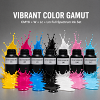 Tinta Cetak Fleksibel 500ml, Tinta Cair Kompatibel untuk Presentasi Warna yang Stabil, Cocok untuk Printer Inkjet UV Epson