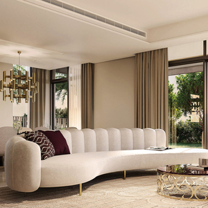 Modern High Quality Velvet Italian Furniture Living Room <b>Sofas</b> Curved <b>Sofas</b> <b>for</b> Home Luxury DV-07 Nordic Style Living Room <b>Sofas</b> - Product Image 1