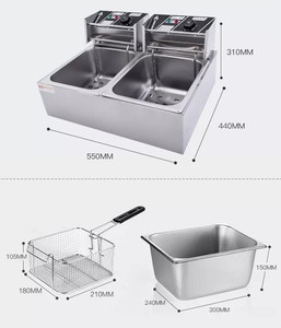 Friggitrice elettrica automatica ristorante 12L/friggitrice commerciale per patate con torsione kfc - Product Image 5