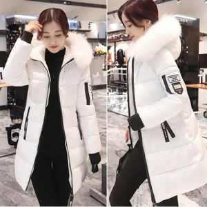 Abrigo Largo de Invierno para Mujer, Acolchado con Plumón, Cierre de Cremallera, con Capucha, Cortavientos, Talla Grande - Product Image 2