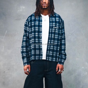 Chemise à manches longues personnalisée pour homme, style streetwear décontracté, chemise thermique à manches longues, chemise en coton à carreaux de haute qualité, chemise de travail - Product Image 1
