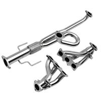 Collecteurs d'échappement en acier inoxydable poli, soudés TIG, à montage direct pour Ford Probe V6