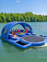 Maison de mer gonflable personnalisée de grande taille, style 2025, acceptable pour un usage commercial, avec trampoline