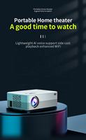 Projecteur DLP LED TOPMEIJIA Android 10 H5 Smart WiFi 3D LCD Full HD 720P 120 lumens ANSI avec haut-parleurs intégrés, portable