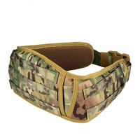 Ceinture tactique d'entraînement premium avec étui pour holster, pochette pour gadgets de chasse, sac banane, ceinture de service rembourrée réglable et détachable pour activités de plein air