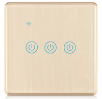 Interrupteur mural intelligent UEMON Zigbee UK/EU avec panneau tactile en verre brossé et cadre en aluminium, compatible Alexa et Google Home, interrupteur intelligent pour éclairage avec neutre