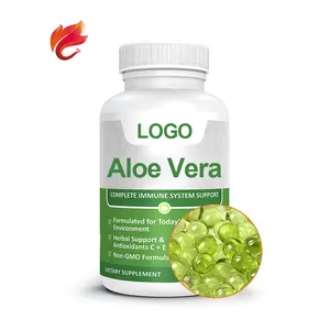 Kırmızı akçaağaç özel etiket aloin 1000mg aloe vera yağı bitki özü oem yumuşak kapsül