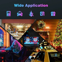 Panneau LED matriciel à pixels USB 5V flexible, adressable, RGB, pour affichage de motifs, graffitis, textes défilants, animations, pour voiture, boutique, avec application Bluetooth