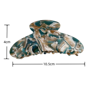 Barrette à cheveux en acétate personnalisée, pinces géométriques à fleurs, pinces coréennes, grande pince à cheveux florale, pince à cheveux en acide acétique - Product Image 6