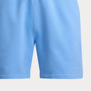 Shorts de sport décontractés 100 % coton, couleur unie noire, taille élastique, haute qualité, confortables, en molleton de coton pour hommes, vente en gros - Product Image 5