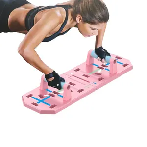 Wellshow Sport Pink Push Up Board Foldable Press Up Boards Fitness Workout Train Gym Muscle Strength Exercise Training