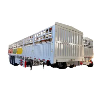 Starway Tri-Axle 40t 45ft Tableros laterales a granel extraíbles Valla de carga Remolque de camión de pared lateral a la venta