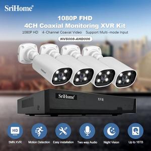 Venta al por mayor Popular <span class=keywords><strong>SriHome</strong></span> 2MP HD 4-CH XVR NVR Cámara Grabadora de vídeo en red Kit de Seguridad IP Cámara Inalámbrica - Product Image 1