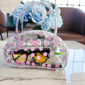 Borsa per il Trucco in PVC Trasparente Personalizzata, Pochette Cosmetica con Logo Personalizzato per Viaggi, Articoli da Toeletta, Stile <span class=keywords><strong>Pieghevole</strong></span>, Ampia Disponibilità, Colori Assortiti - Product Image 2
