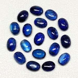 ไคยาไนต์ทรงรี รูปทรงเรียบ ไม่มีการเจียระไน สำหรับทำเครื่องประดับ ราคาขายส่ง คุณภาพดีจากธรรมชาติ - Product Image 1